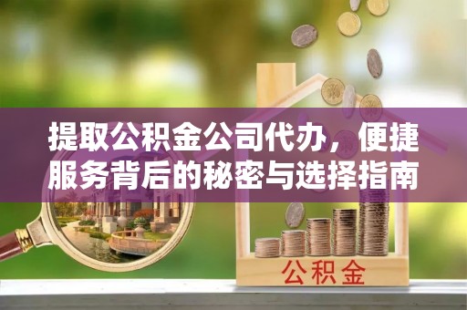 固阳提取公积金公司代办，便捷服务背后的秘密与选择指南