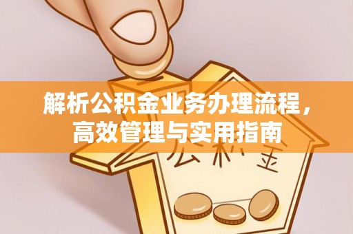 固阳解析公积金业务办理流程，高效管理与实用指南